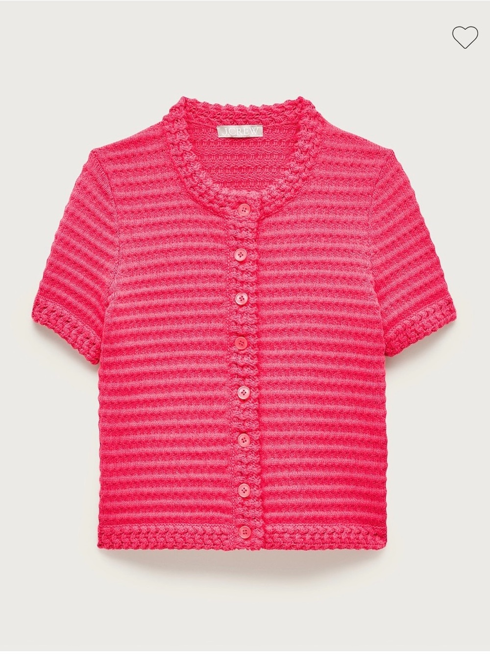 J. Crew Crochet Short-Sleeve Cardigan